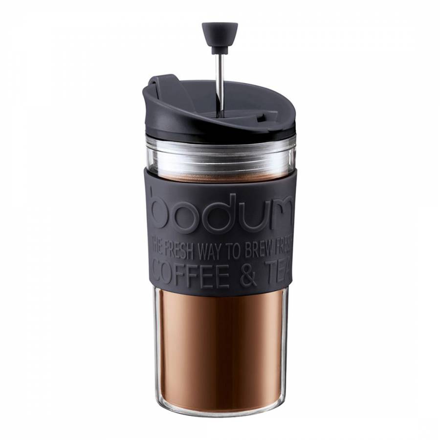Black Coffee maker with Extra Lid 0.35 l 12 oz
