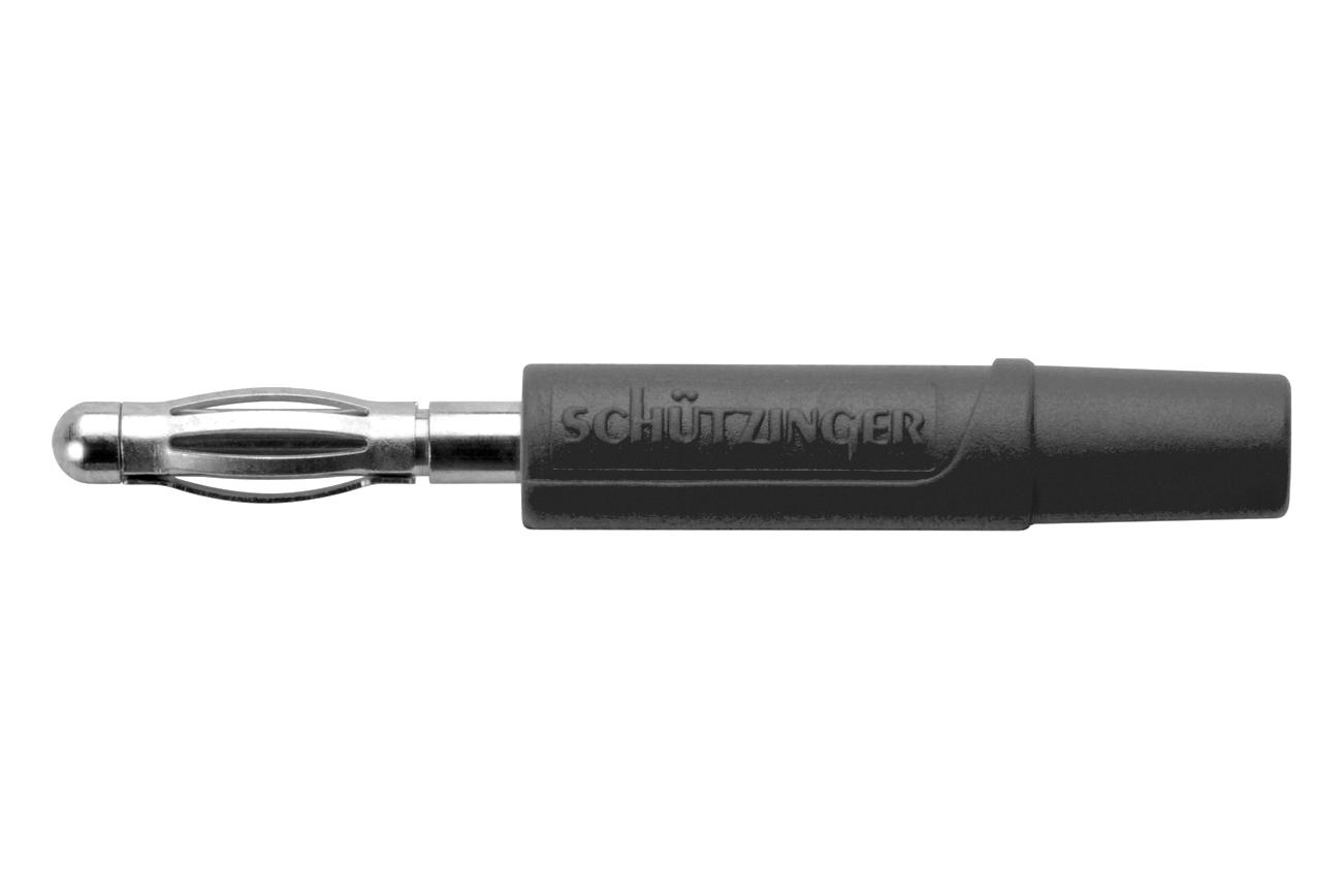 Schutzinger Fk 04 L NI / Sw Connector, Banana, Plug, 12A, Black, Solder