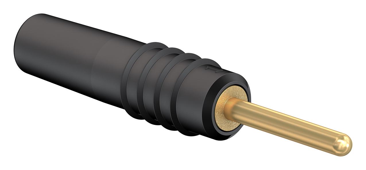 Staubli 22.2602-21 Test Connector, Plug, 1mm, 6A, Black