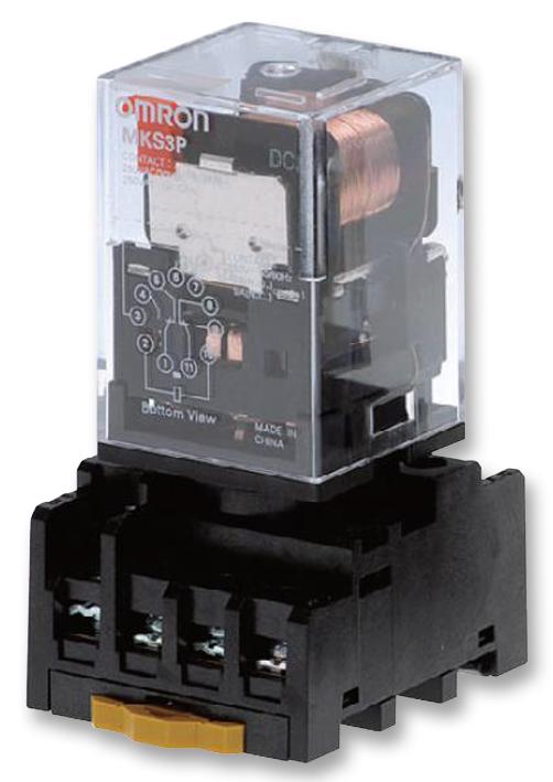 Omron Mks2Piac24 Relay, Dpdt, 250Vac, 30Vdc, 10A