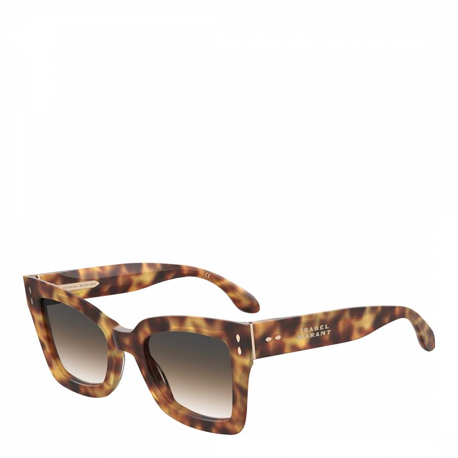 Grey Brown Doubleshade Cat Eye Sunglasses