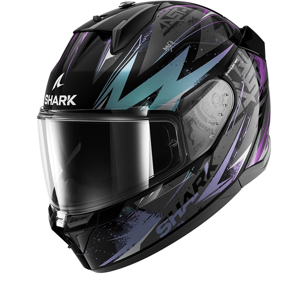 Shark D-Skwal 3 Blast-R Black Blue Purple KGX Full Face Helmet M