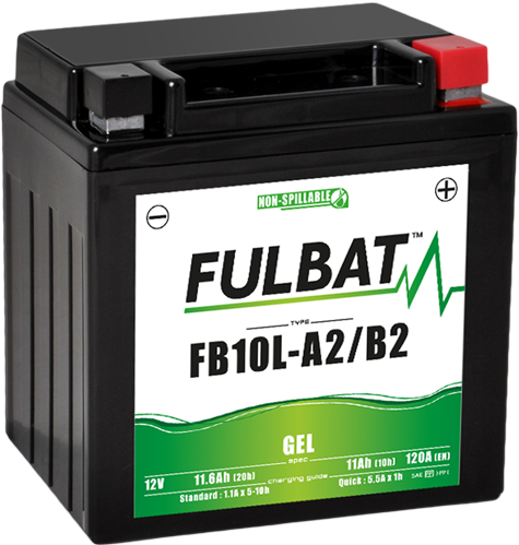 Fulbat FB10L-A2/B2 Gel Motorcycle Battery Size