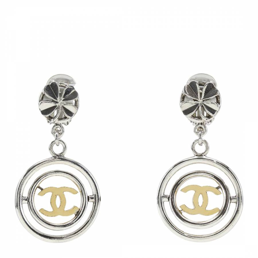 Silver Chanel earring