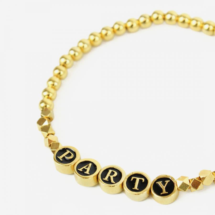 Gold Party Beaded Bracelet
