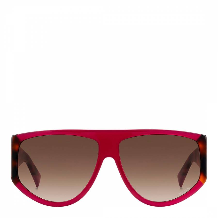 Cyclamen Havana Square Flat Top Sunglasses