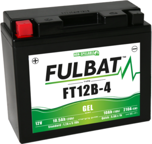Fulbat FT12B-4 Gel Motorcycle Battery Size