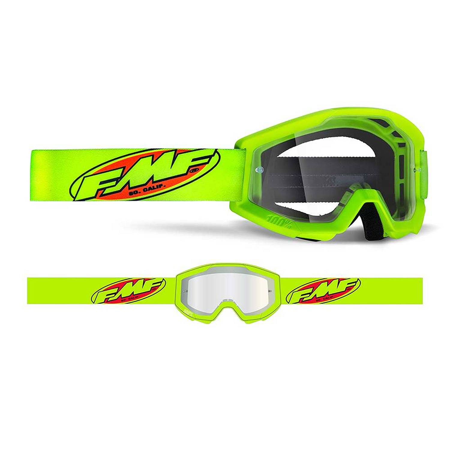 FMF Powercore Core Yellow Clear Goggles Size