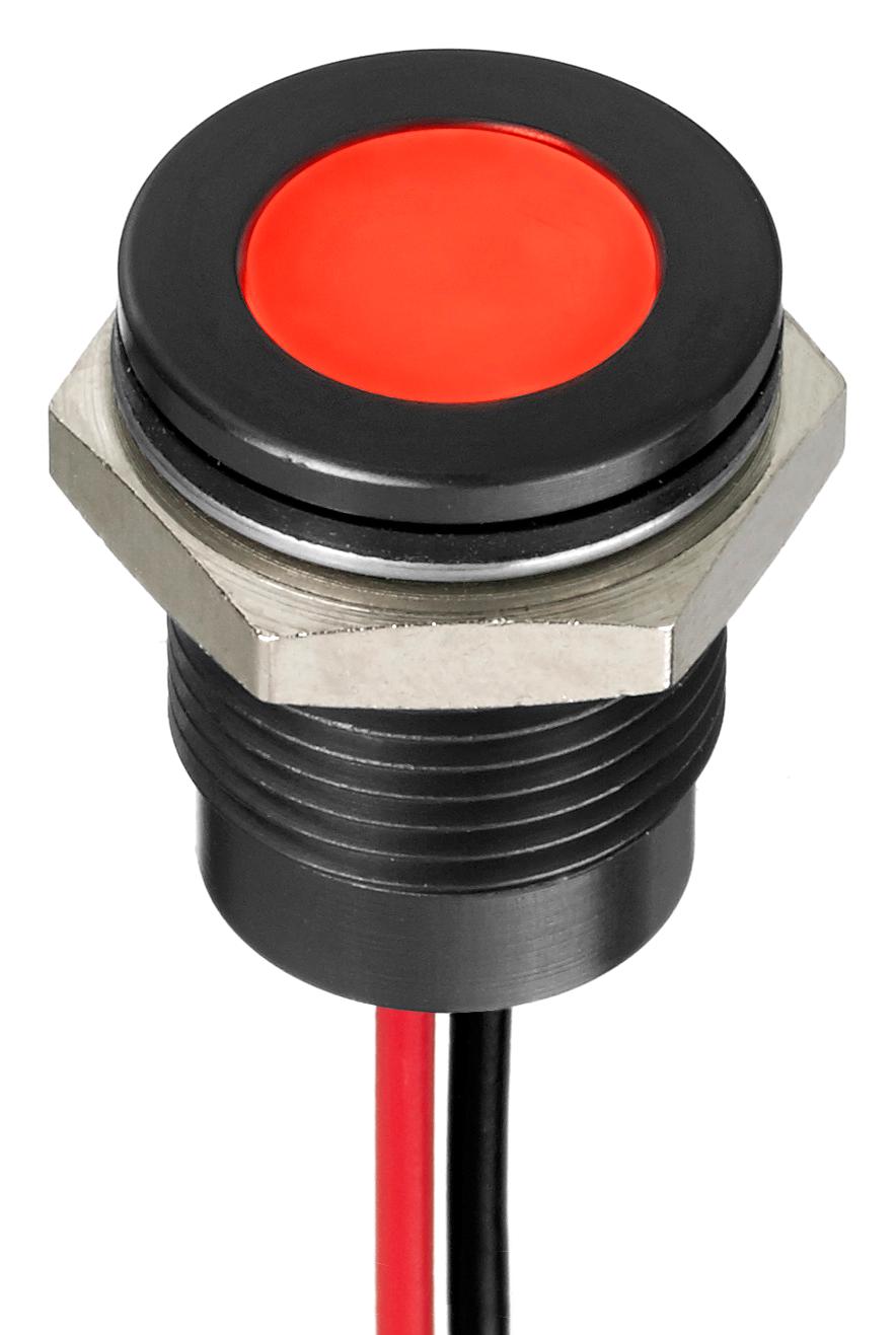 APEM Q14F5Bxxhr110E Led Panel Indicator, Red, 14mm, 110Vac