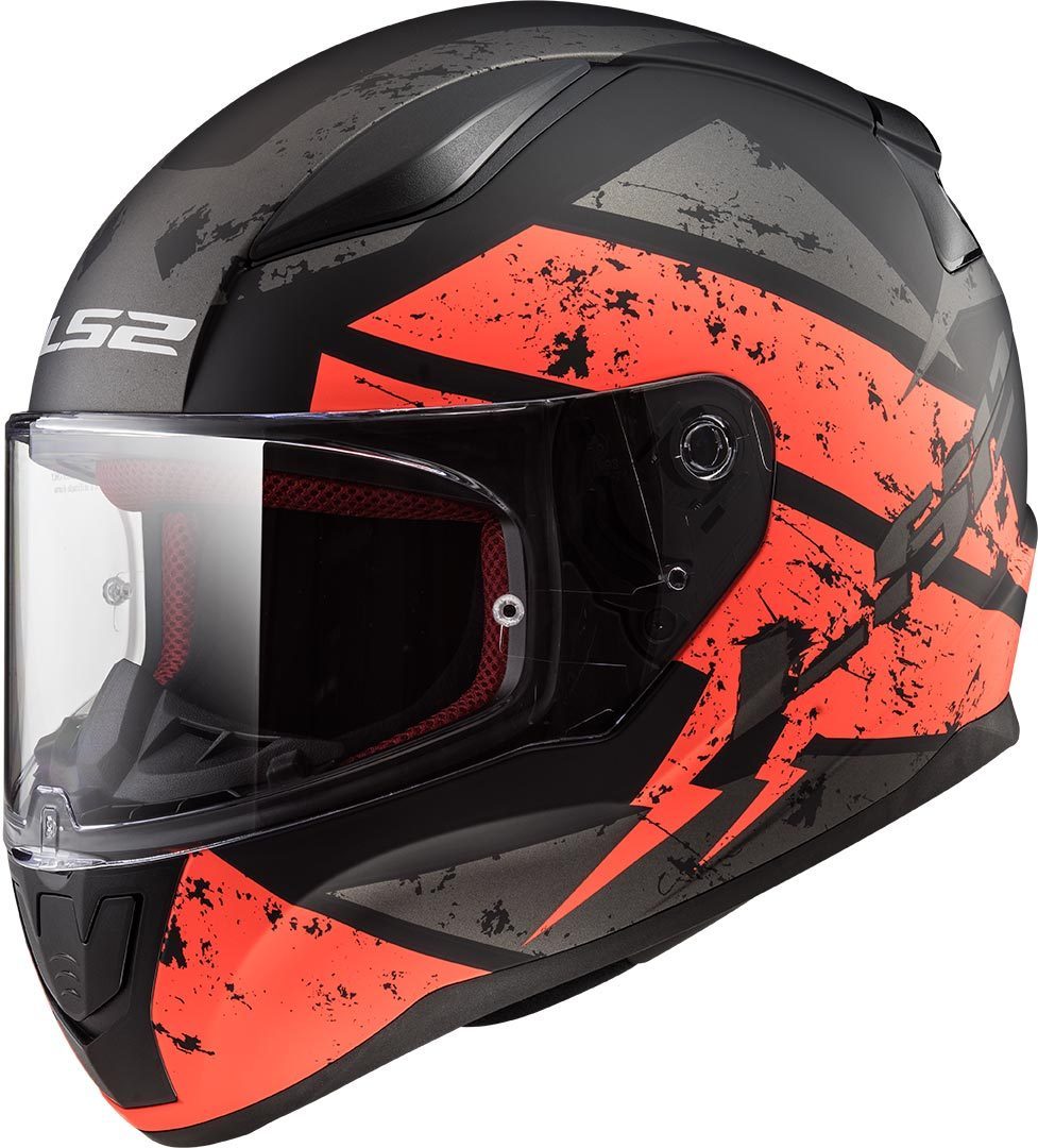 LS2 FF353 Rapid Deadbolt Matt Black Orange Full Face Helmet Size XL