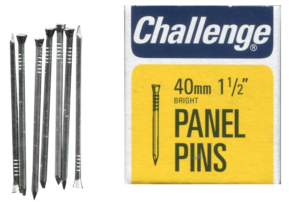 Challenge 10612 Panel Pins Bright, 40mm (40G)