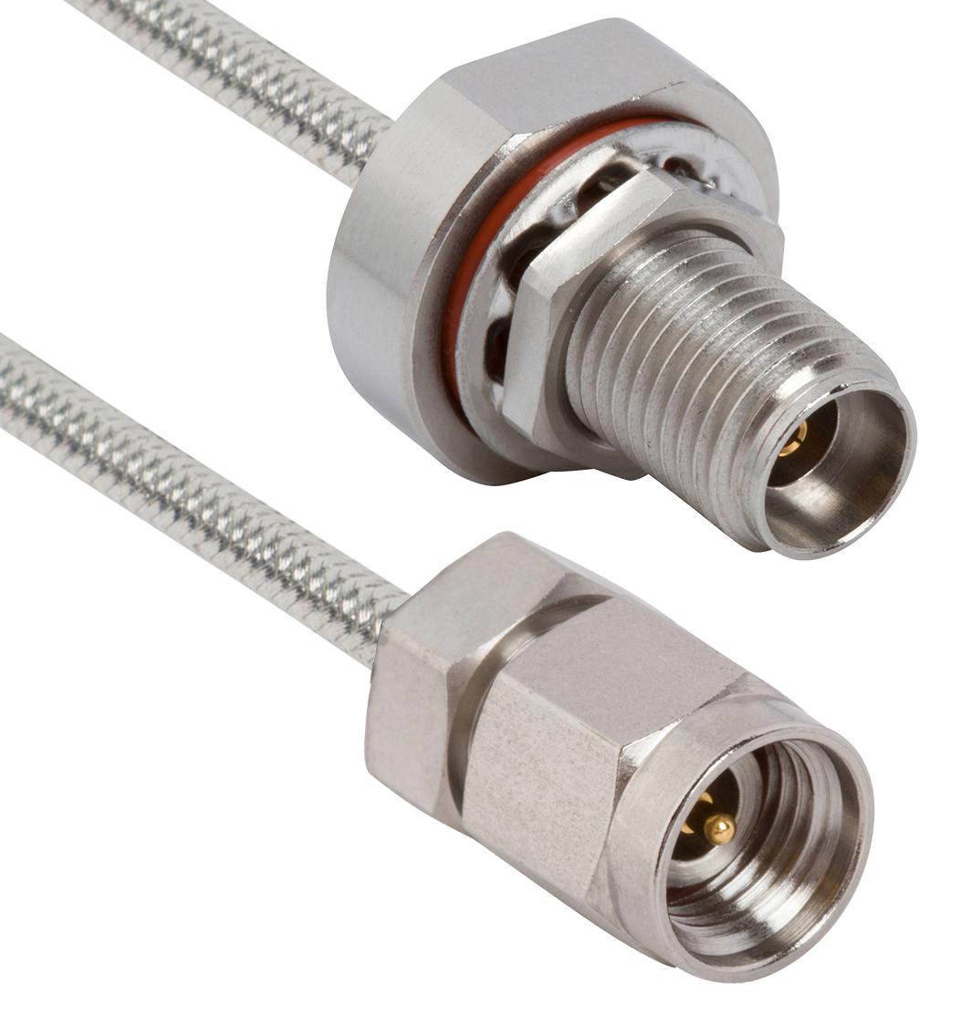 Amphenol SV Microwave 7015-1078 Coax Cable, 2.92mm Rp Plug-Blkhd Jack/6