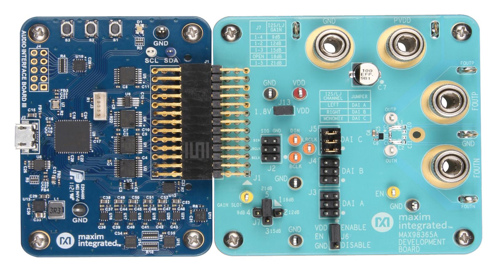 Maxim Integrated/analog Devices Max98365Aevsys# Eval Board, Mono Class D Audio Amplifier