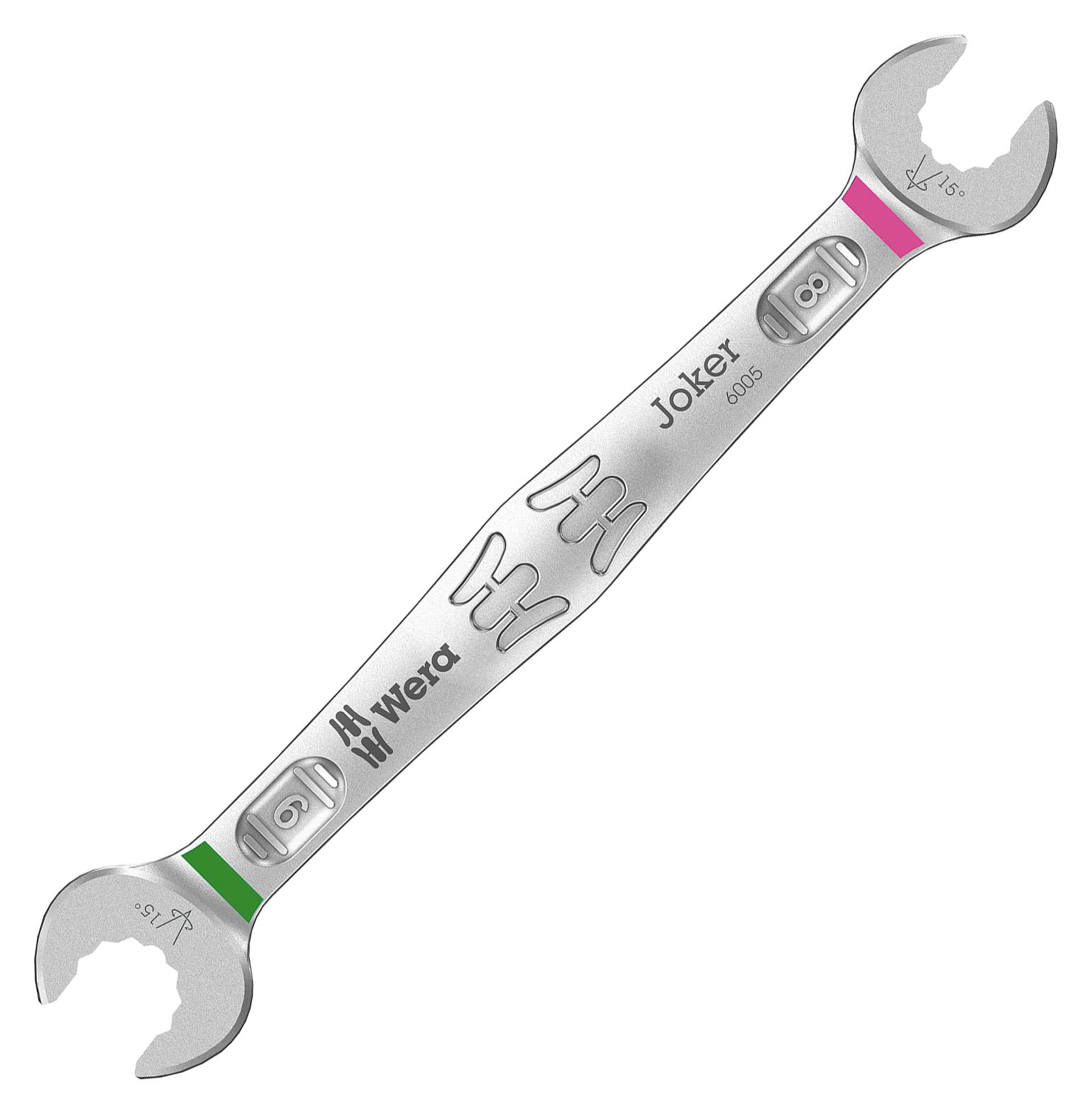 Wera 05020311001 Double Open-End Wrench, 9mm, 122.2mm