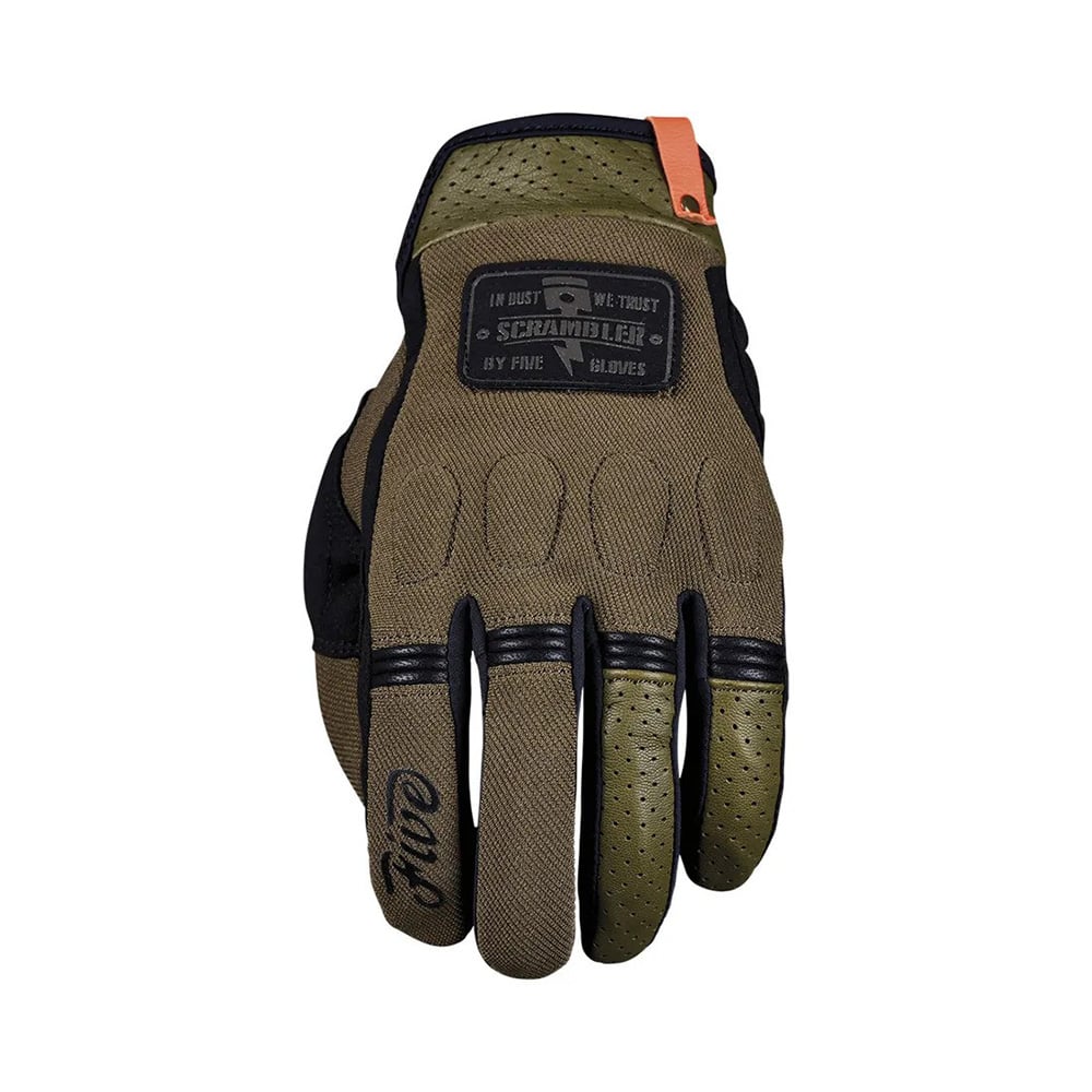 Five Scrambler Gloves Green Black Size L
