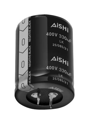 Aishi Elk1Hm332O30Kt Capacitor, 3300Uf, 50V, Alu Elec, Snap-In