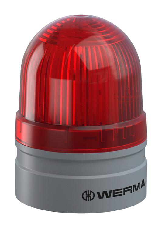 WERMA 26011075 Beacon, Twinlight, Red, 24V, Push-In