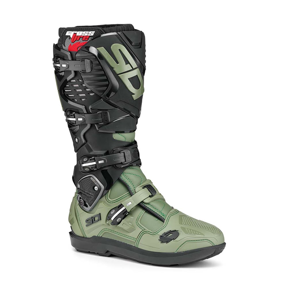 Sidi Crossfire 3 SRS MX Boots Army Black Size 40