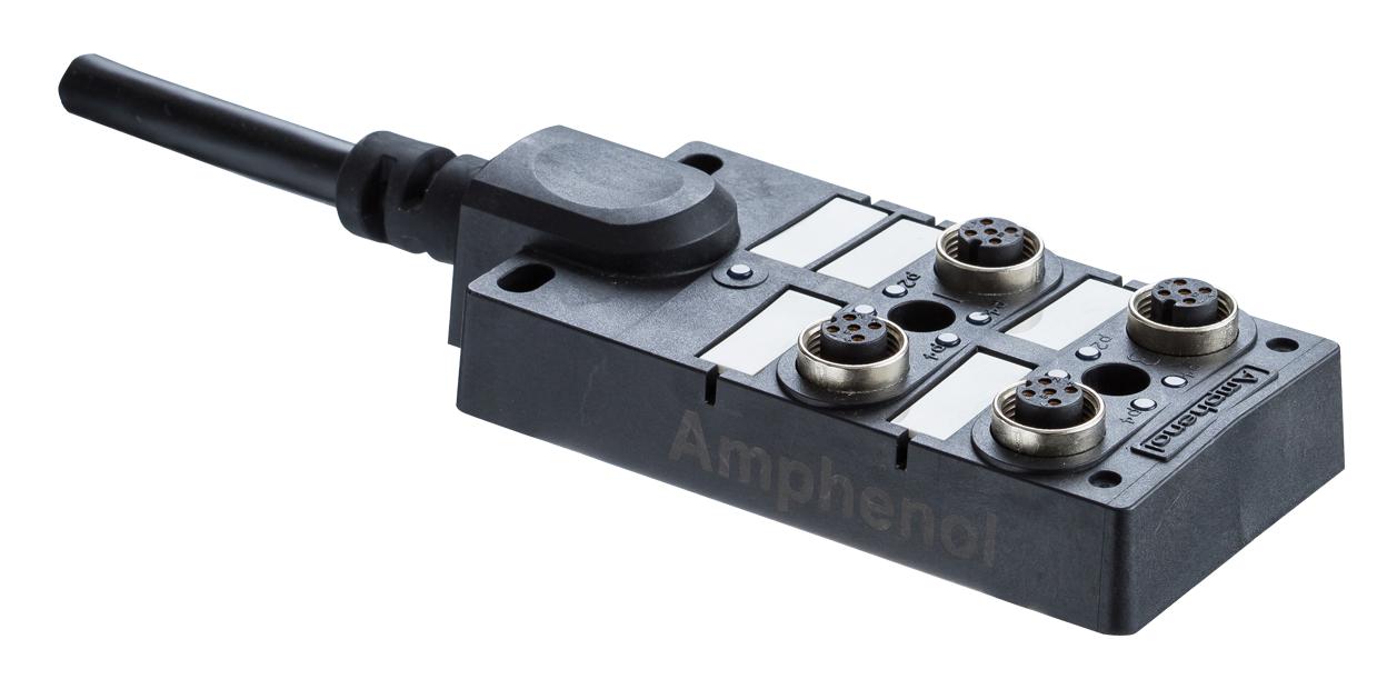 Amphenol LTW Db12-5A4Cab-Dps7B01 Sensor Distribution Box, M12-5P, 4Port