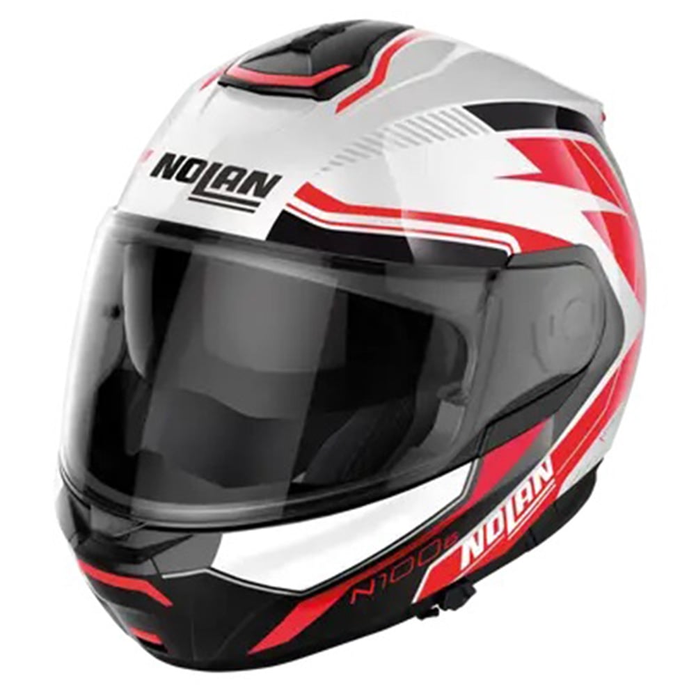 Nolan N100-6 Surveyor N-COM 023 Metal White (Red Black) Modular Helmet Size S