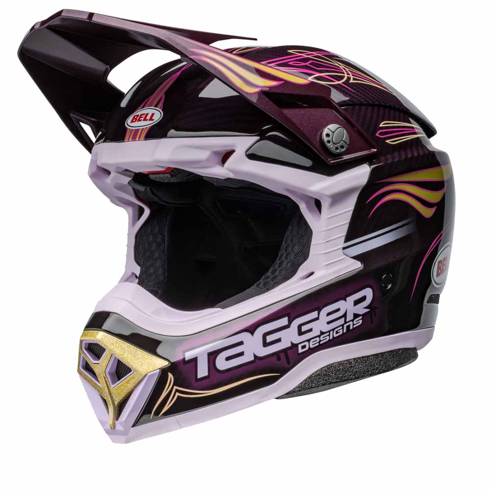 Bell Moto-10 Spherical Replica Purple Haze Gloss Purple Gold Offroad Helmet Size S