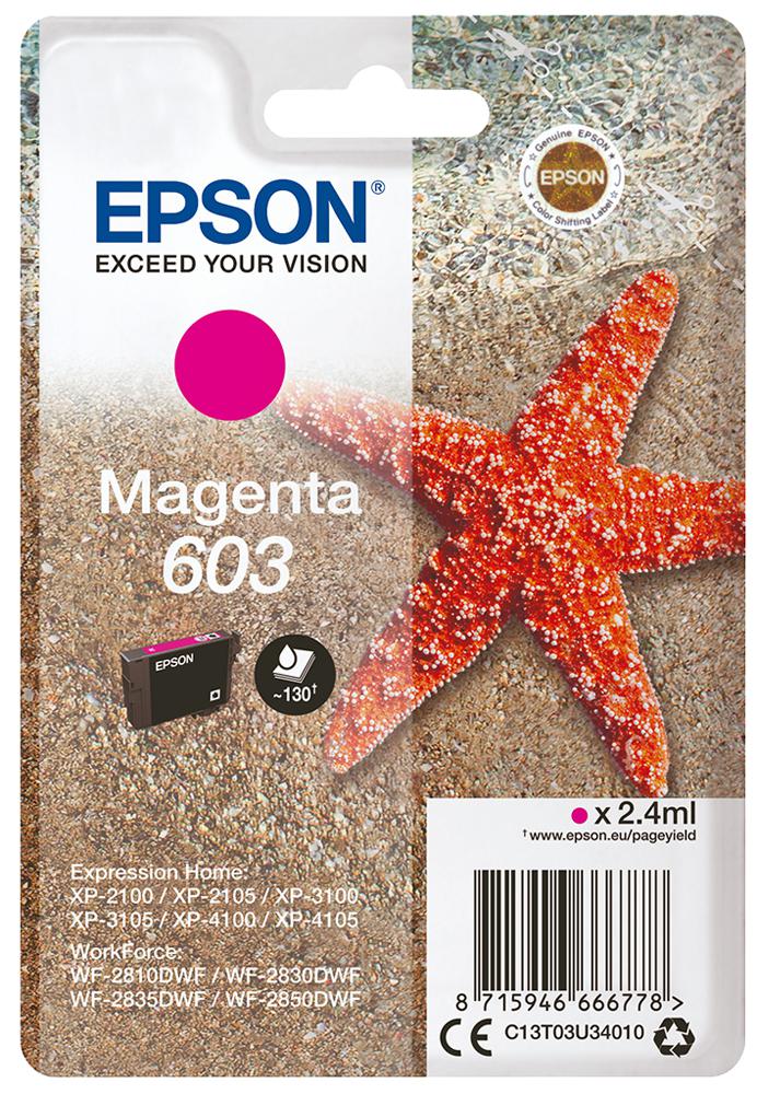 Epson C13T03U34010 Ink Cartridge, T03U3, Magenta, Epson