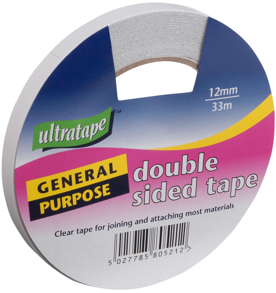 Ultratape Rt09201233 Clr D/s Tape 12mm X 33M