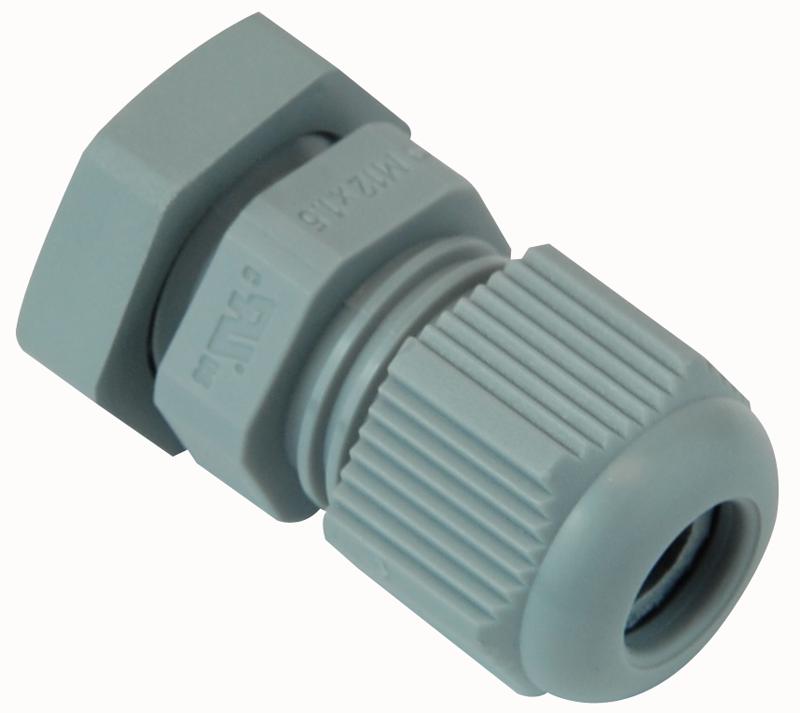 Hylec 50612Pa7001Set Nylon Ip68 Rated M12 Cable Gland Gry