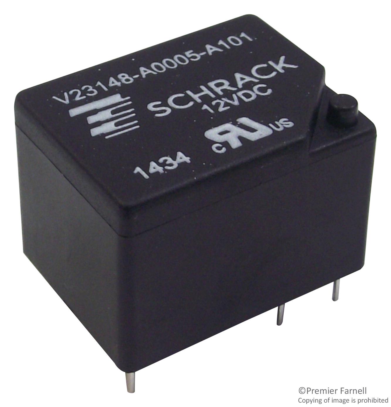 Schrack / Te Connectivity 1-1393203-1 Power Relay, Spdt, 24Vdc, 7A, Tht