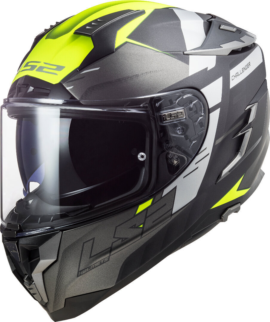 LS2 FF327 Challenger Allert Matt Titan Hi-Vis Yellow Full Face Helmet Size S