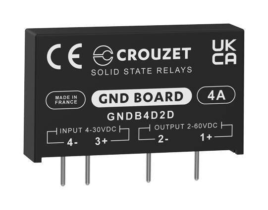 Crouzet Gndb4D2D Solid State Relay, 4A, 2-60Vdc, Tht