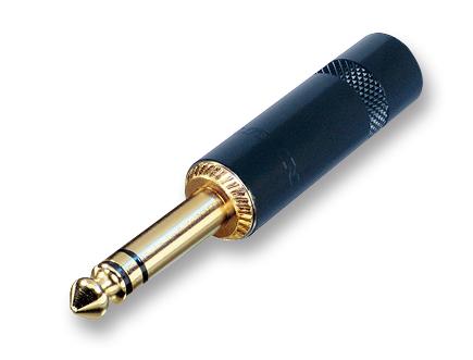 Rean Nys228Bg Plug, 6.35mm, 3Way, Black-Gold