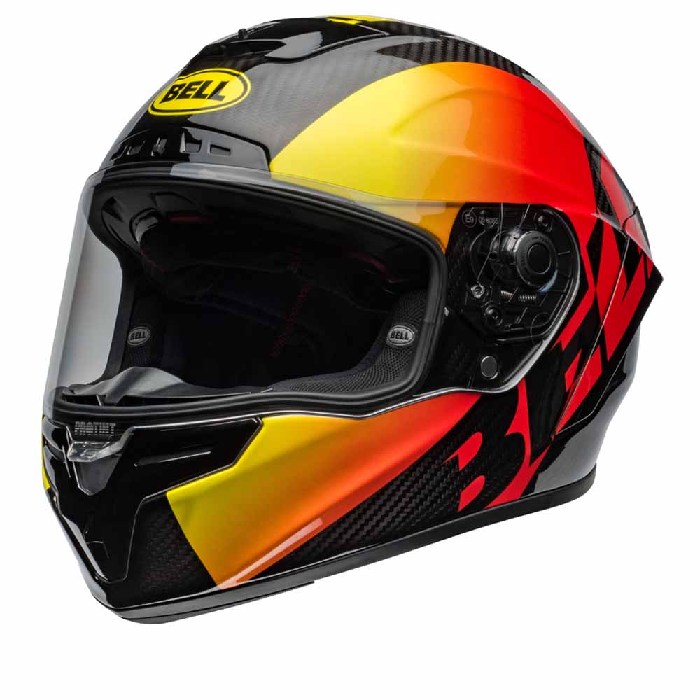 Bell Race Star DLX Flex Offset Gloss Black Red Full Face Helmet Size S