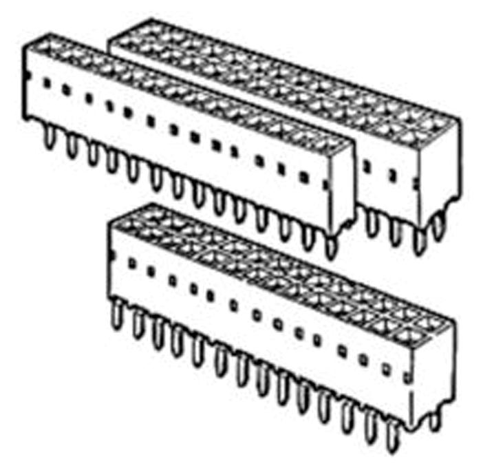 Amphenol Communications Solutions 75915-416Lf Receptacle, Vert, 16Way