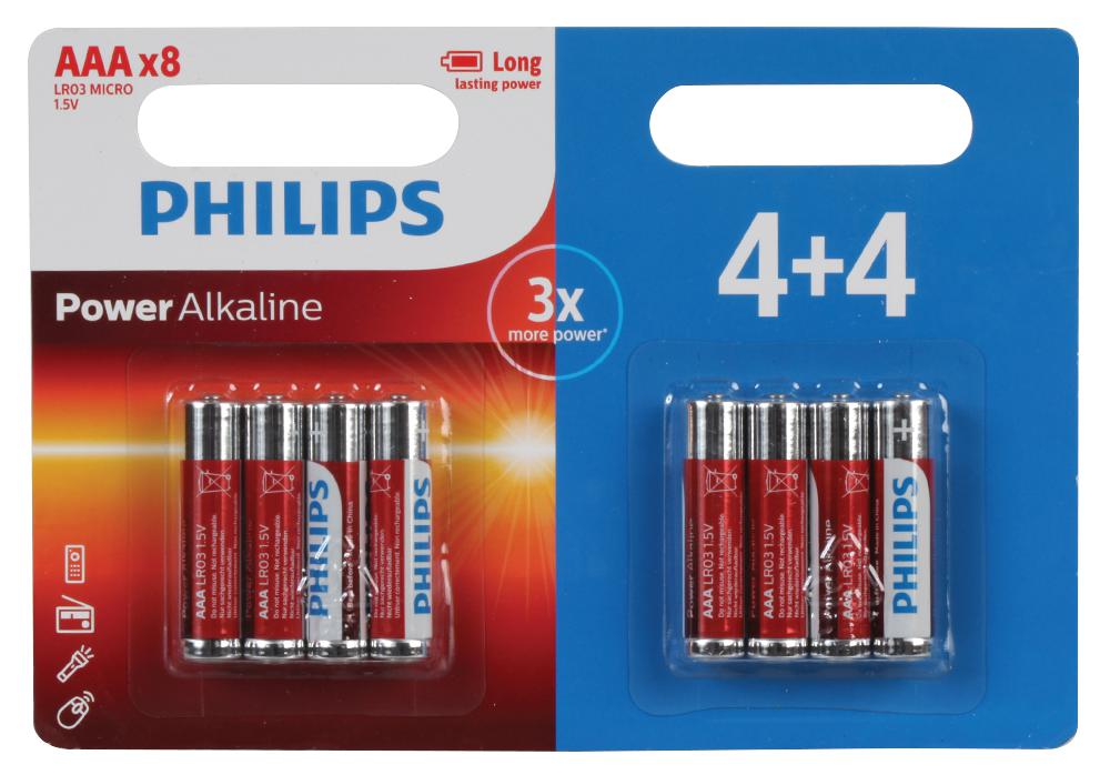 Philips Philr03P8Bp Battery, Non Rechargeable, 1.5V