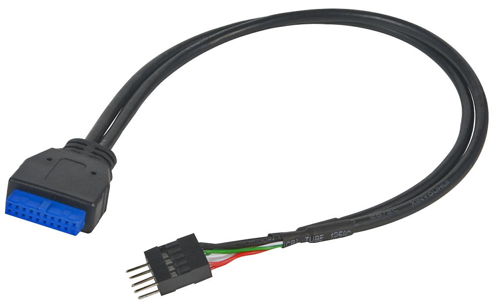Akasa Ak-Cbub36-30Bk Cable, Usb3.0 19Pin Fem-Usb2.0 9Pin Male