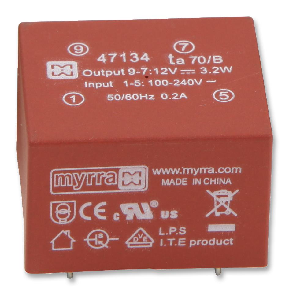 Myrra 47257 Power Supply, 4W 5Vdc 12Vdc Reg