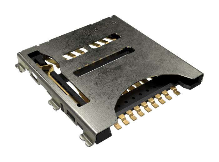 Amphenol Communications Solutions 10102166A812A Connector, Microsd, 19Pos, Push-Pull