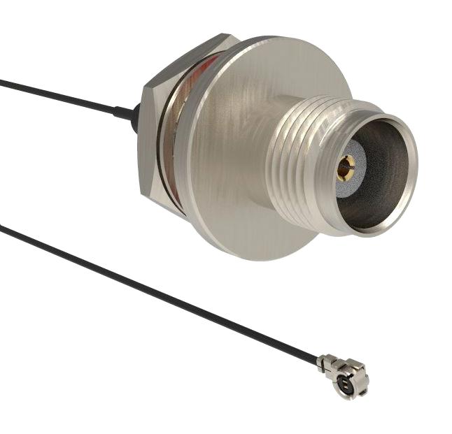 Amphenol RF 095-850-281-100 Cable, Tnc Bhd Jack-R/a Amc4 Plug, 100mm