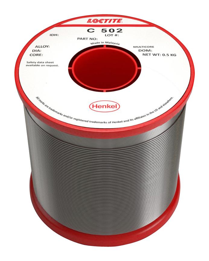 Multicore/loctite C 502 99C 5C 1.2mm H 500G Solder Wire, Lead Free, 1.2mm, 500G