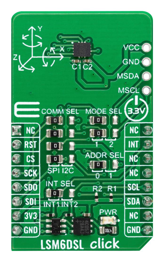 MikroElektronika Mikroe-5687 Click Board, Accelerometer/gyroscope