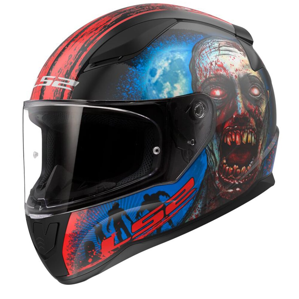 LS2 FF353 Rapid II Zombie Black Red 06 Full Face Helmet Size 2XL