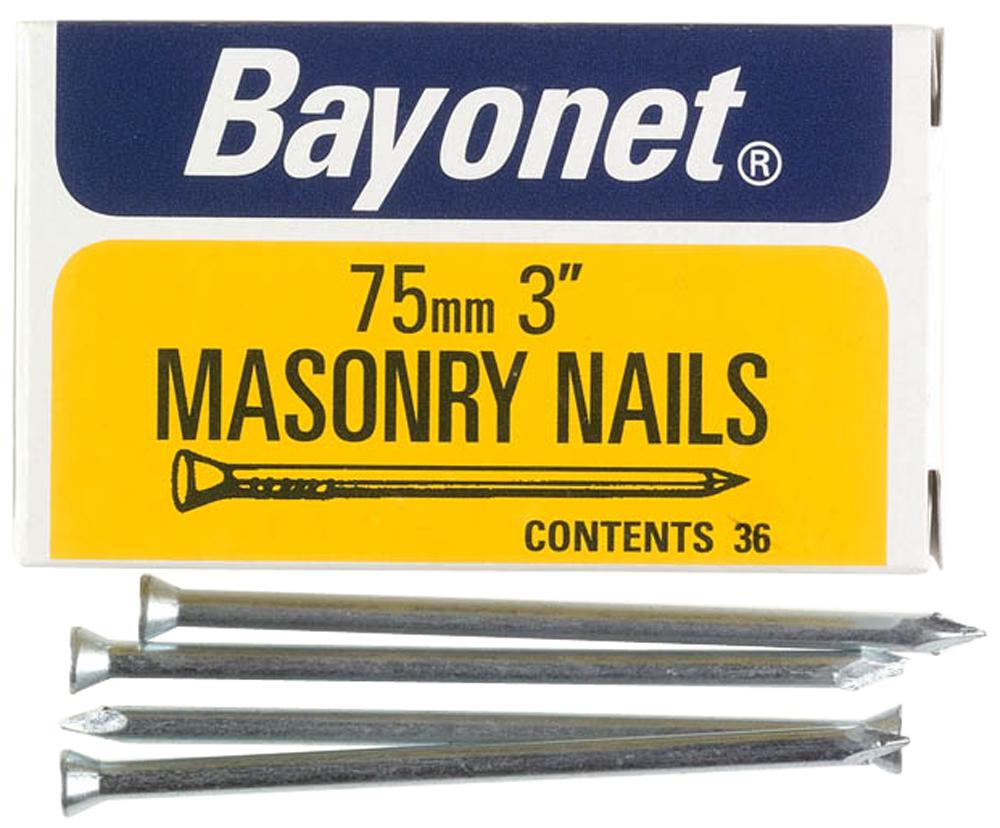 Challenge 12214 Masonry Nails Zinc Plated, 75mm (Pk36)