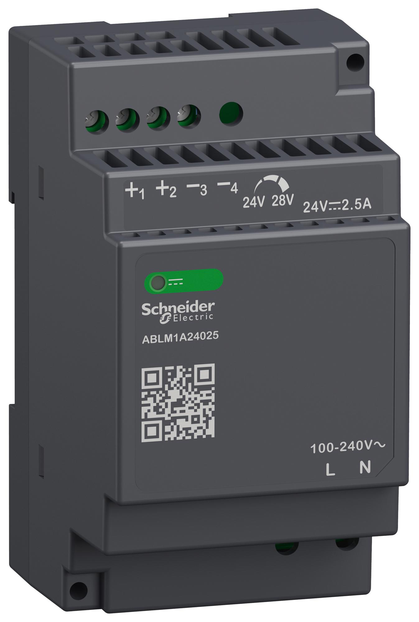 Schneider Electric Ablm1A24025 Power Supply, Ac-Dc, 1 O/p, 24V, 2.5A