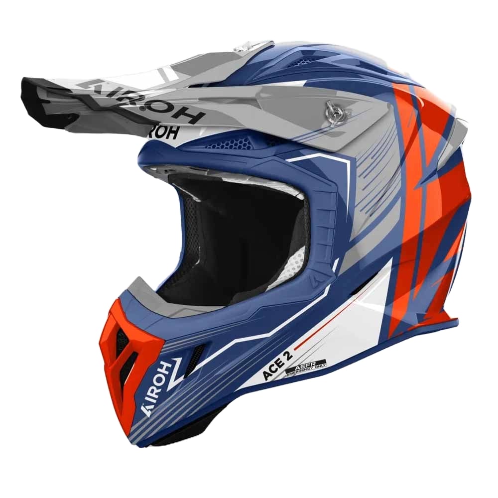 Airoh Aviator Ace 2 Engine Cerulean Gloss Offroad Helmet Size M