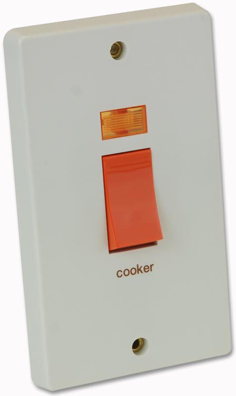 Crabtree 4500/31 2G 50A Cooker Switch White