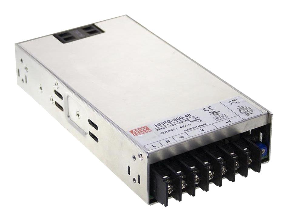 MEAN WELL Hrp-300-24 Power Supply, Ac-Dc, 24V, 14A