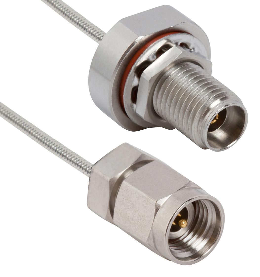 Amphenol SV Microwave 7015-1077 Coax Cable, 2.92mm Rp Plug-Blkhd Jack/6