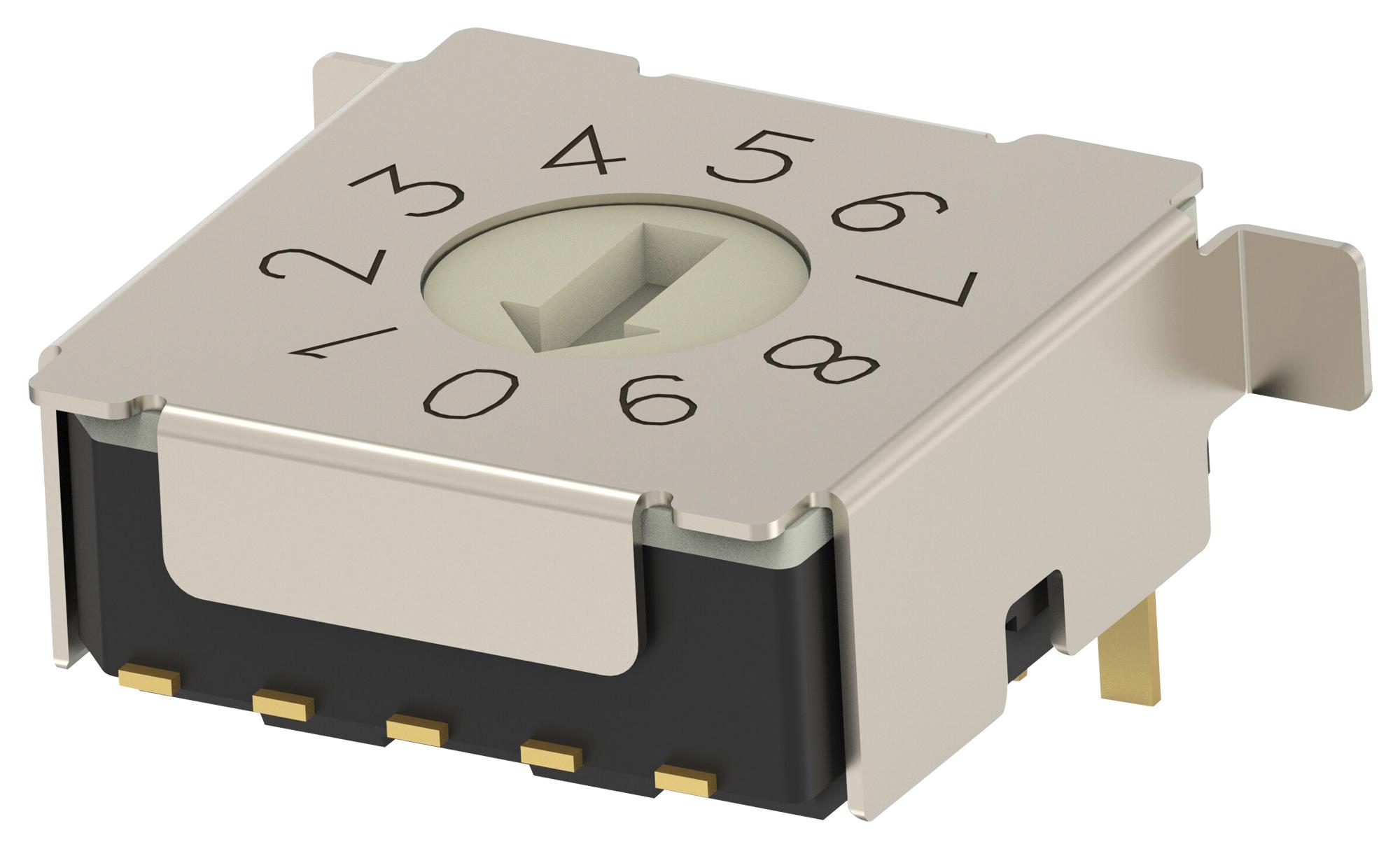 Alcoswitch / Te Connectivity Mrssh4Dg10Smgwtr Rotary Coded Sw, 10Pos, 0.02A/20V, Smd