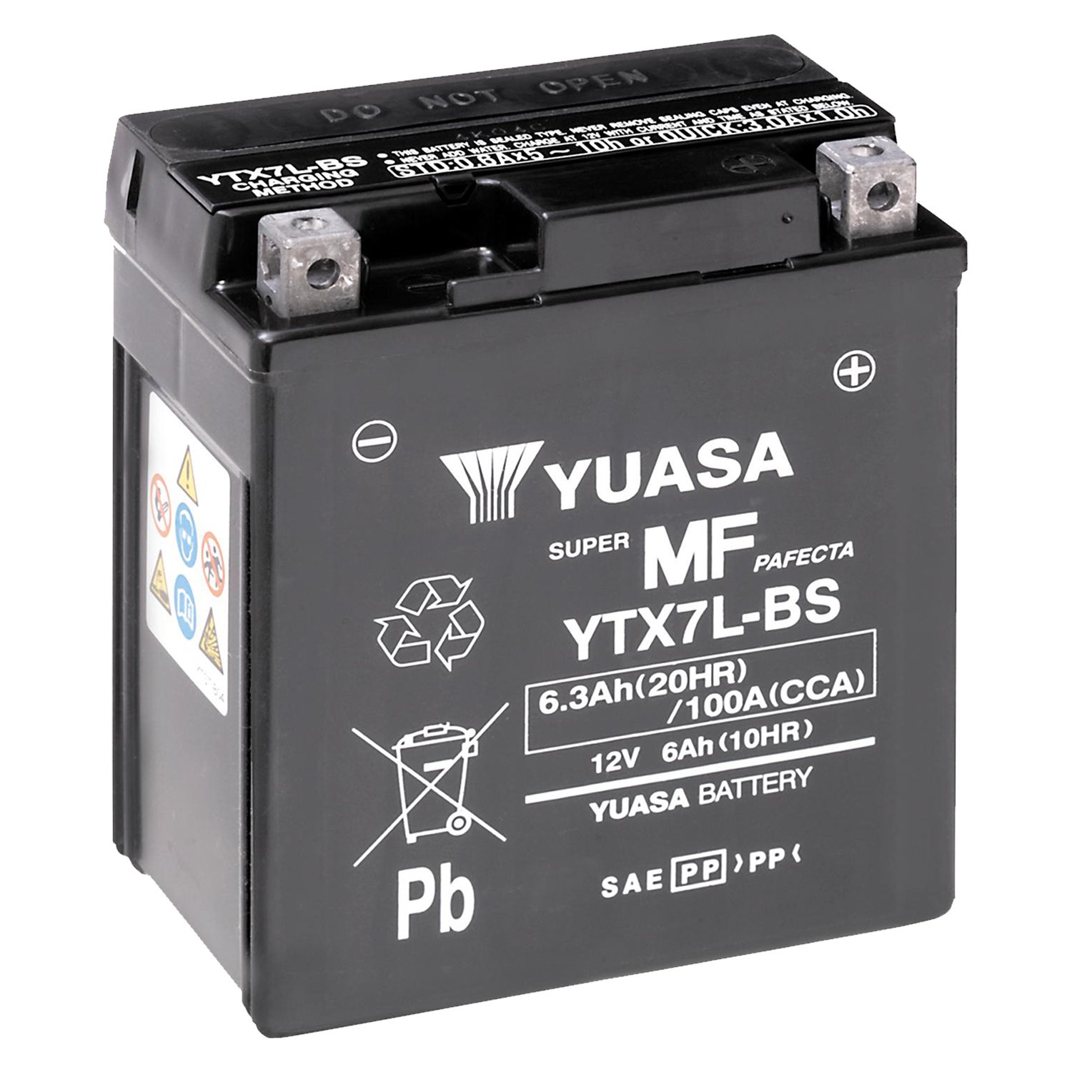 Yuasa YTX7L-BS Size